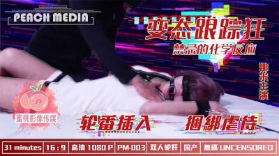 国产AV 蜜桃影像传媒 PM003 变态跟踪狂 轮番插入 捆绑解禁 娜米的!封面