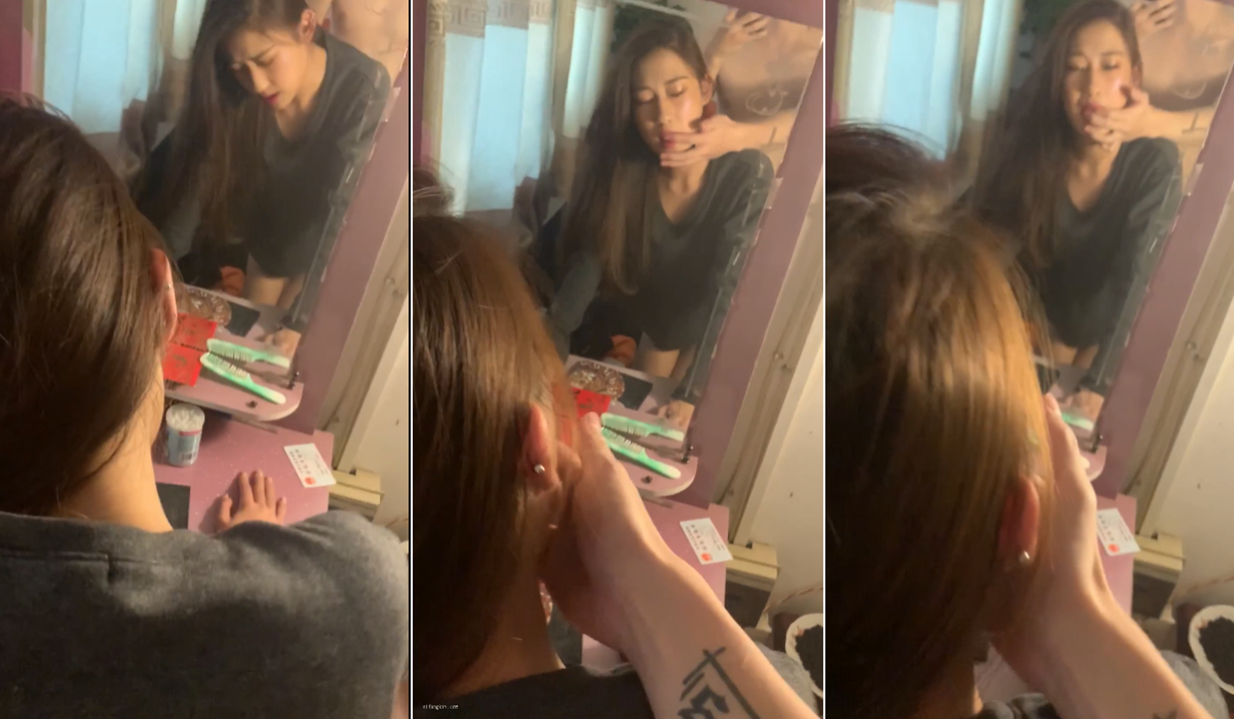夜店认识的女孩太骚了 非要对着镜子啪啪 我都害羞了的!封面