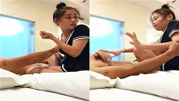 出差住酒店叫了按摩小妹还年轻不给碰只好硬来了封面