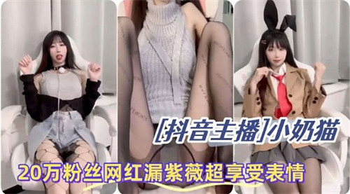抖音主播小奶猫20万粉丝网红漏紫薇超享受表情封面