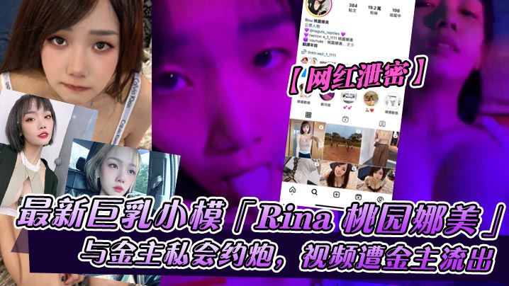 网红泄密巨乳小模Rina桃园娜美与金主私会约炮视频遭金主流出封面