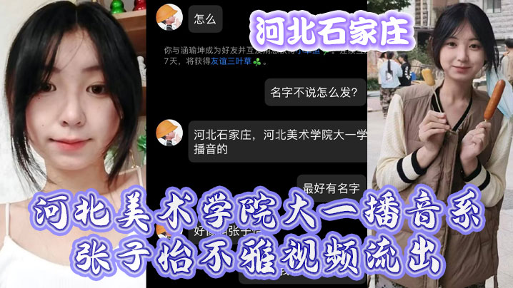 河北石.家庄河北.美术学.院大一.播音系.子怡不.雅视.频流出封面