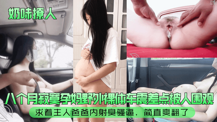 奶味撩人八个月寂寞孕妈野外裸体车震差点被人围观求着主人爸爸内射臭骚逼简直爽翻了封面