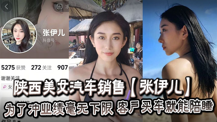 陕西美女汽车销售张伊儿为了冲业绩毫无下限客户买车就能陪睡封面