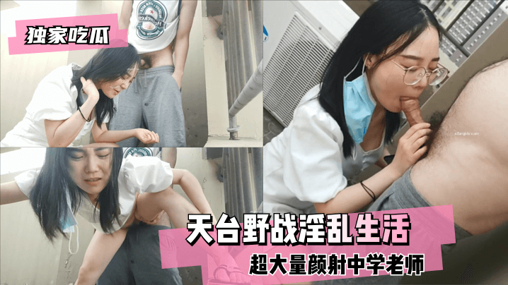 独家吃瓜天台野战超大量颜射中学老师的淫乱生活封面