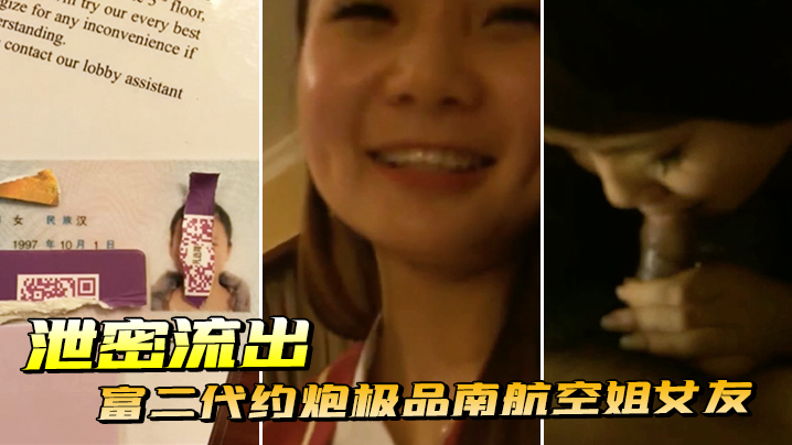 泄密流出富二代约炮极品南航空姐女友趴开丝袜就开干封面