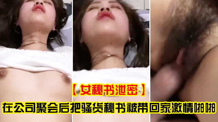 女秘书泄密在公司聚会后的把骚货秘书被带回家激情啪啪封面