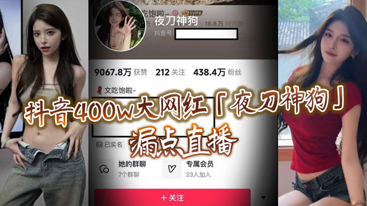 抖音400w大网红夜刀的神狗漏点直播到底是故意还是有意或者刻意呢封面