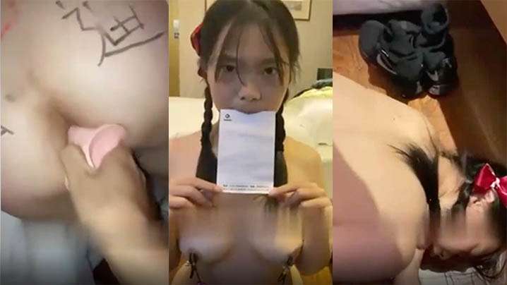 暴力SM母狗调教成骚母狗边口边自慰喝尿的封面