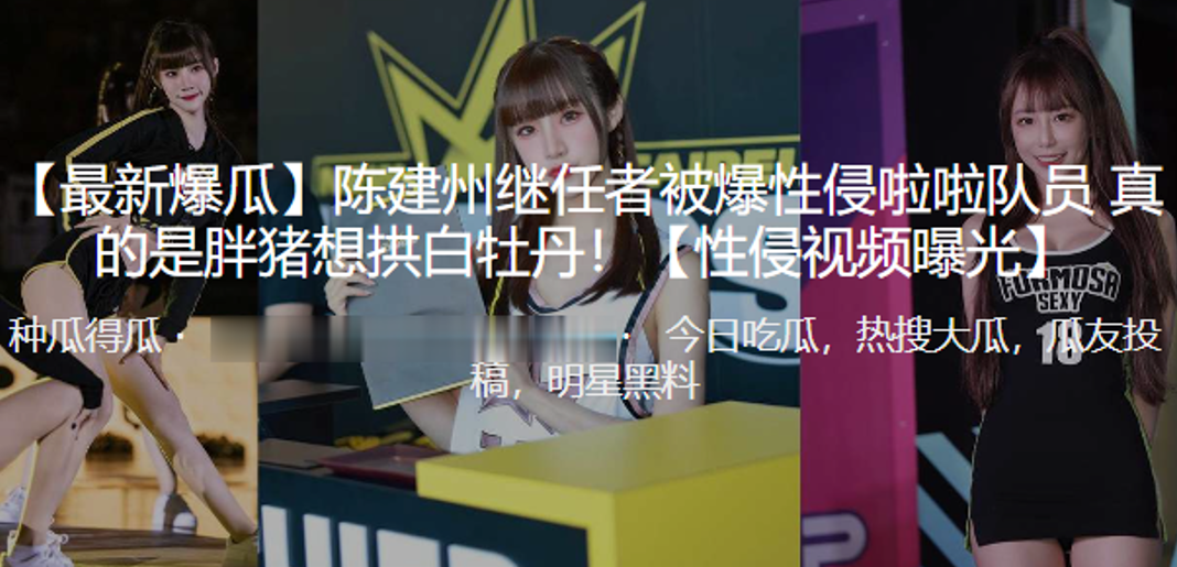 陈建州继任者被爆性侵啦啦队员真的是胖猪想拱白牡丹.封面