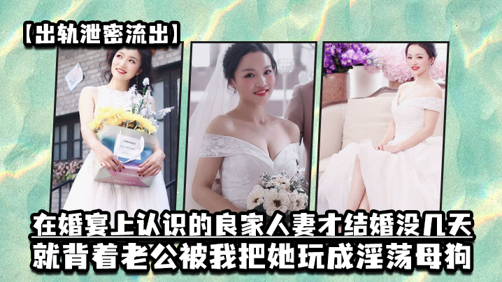 出轨泄密流出在婚宴上认识的良家人妻才结婚没几天就背.着老公被我把她玩成淫荡母狗封面
