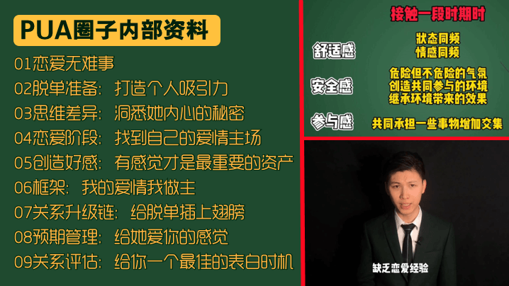 教学课件PUA圈子内部资料从朋友圈打造到如何让妹子.爱上你心理专家进化心理学-社交力学-女性心理学-两性心理学专业打造封面