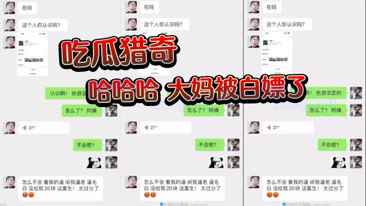 吃瓜猎奇哈哈哈大妈被白嫖了.封面