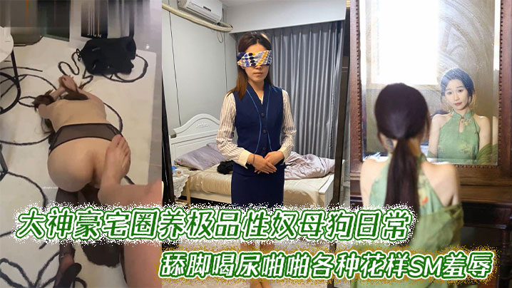 大神豪宅圈养极品性奴母狗日常调教舔脚喝尿啪啪各种花.样SM羞辱封面
