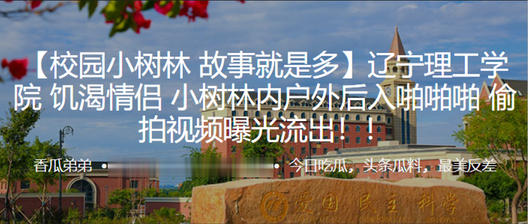 辽宁理工学院饥渴情侣小树林内户外后入啪啪偷拍视频曝.光流封面