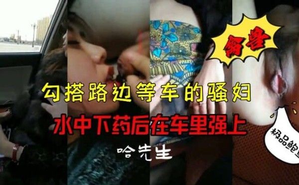 禽兽勾搭路边等车的.骚妇水中下药后在车里强上封面