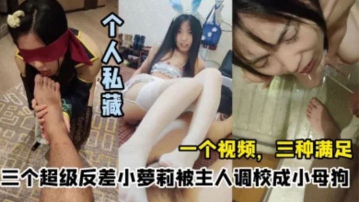 三个超级反差小萝莉被主人调校成小母狗封面