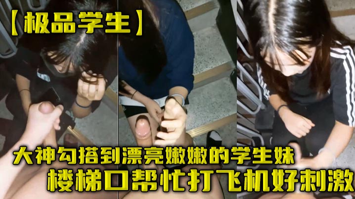 极品学生大神勾搭到漂亮嫩嫩的学生妹楼梯口帮忙打飞.机好刺激封面