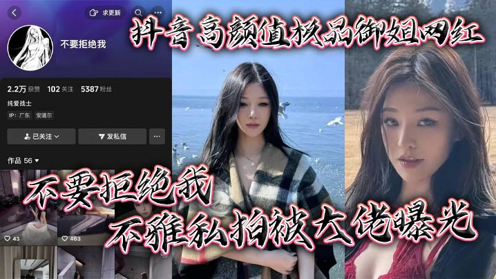 抖音高颜值极品御姐网红不要拒绝我不雅私拍被大佬曝.光粉嫩大奶十分诱人封面
