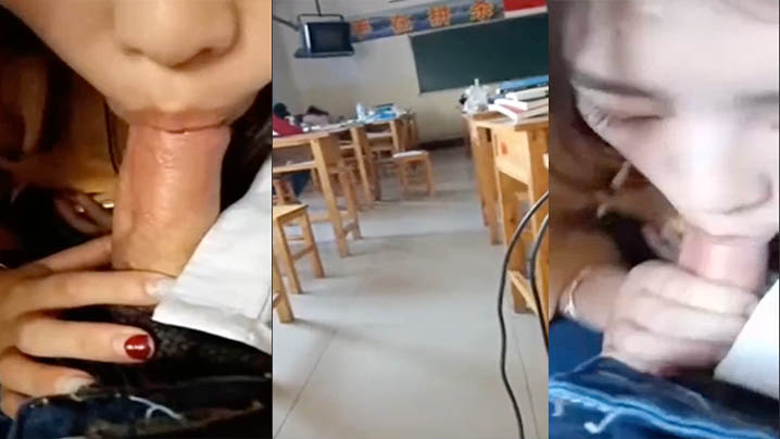 女同学在课室里帮男子口交偷情.封面