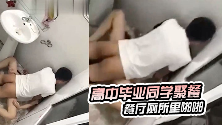 高中毕业同学聚餐小哥灌醉女同学在餐厅厕所里啪啪.封面